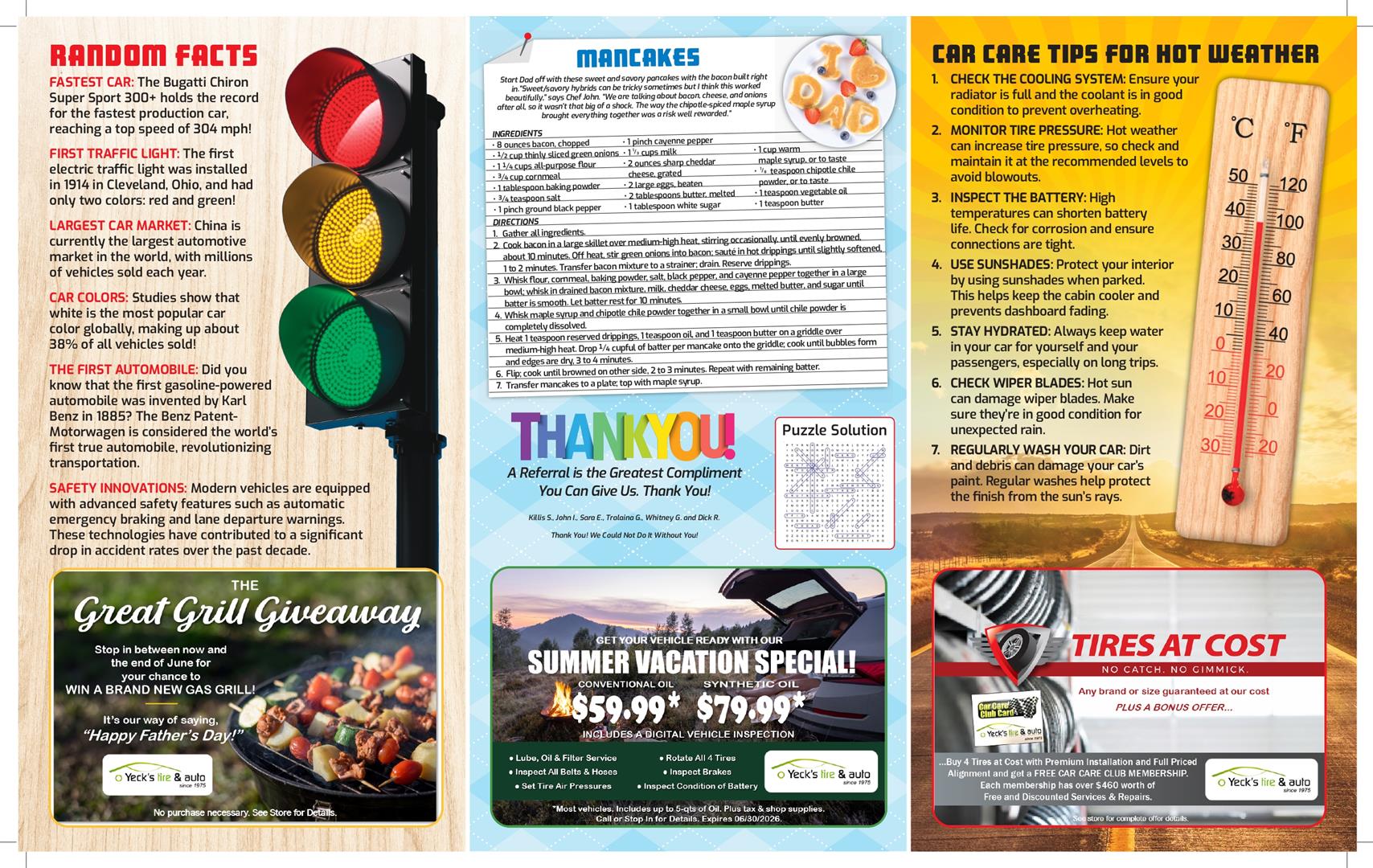 Monthly Newsletter Page 3 | Yeck's Tire & Auto
